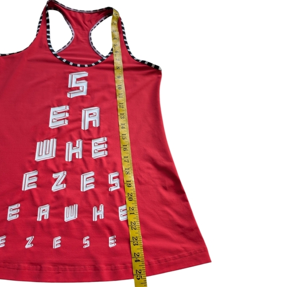 Lululemon Cool Racerback Seawheeze 2014 Rel: 2014 Red White Black Rare Women's 8 - Picture 3 of 9